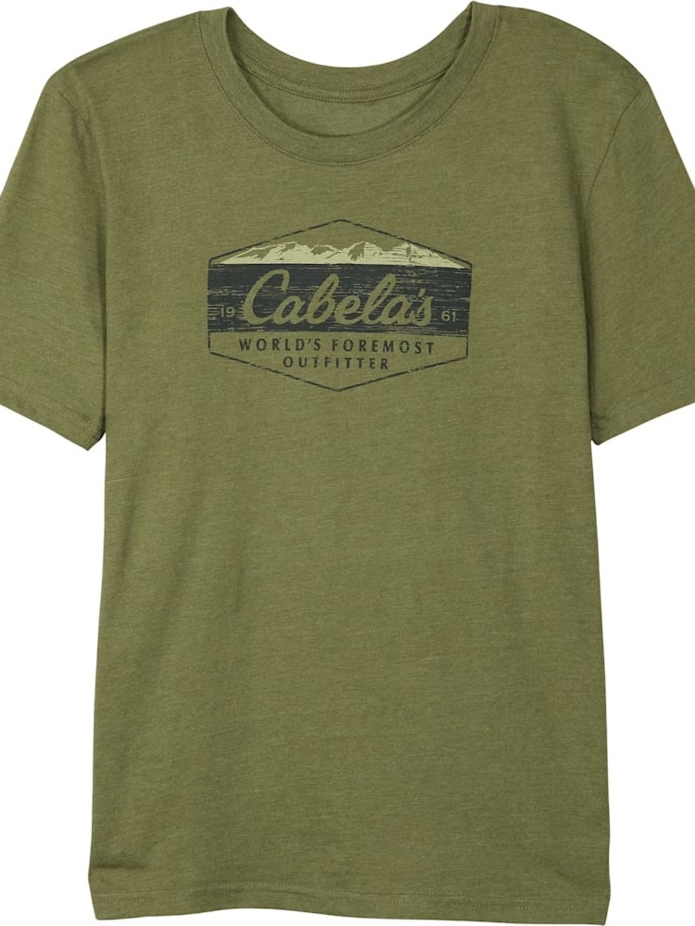 Cabela's® Youth Signature Lockup Short-Sleeve T-Shirt - L - Olive
